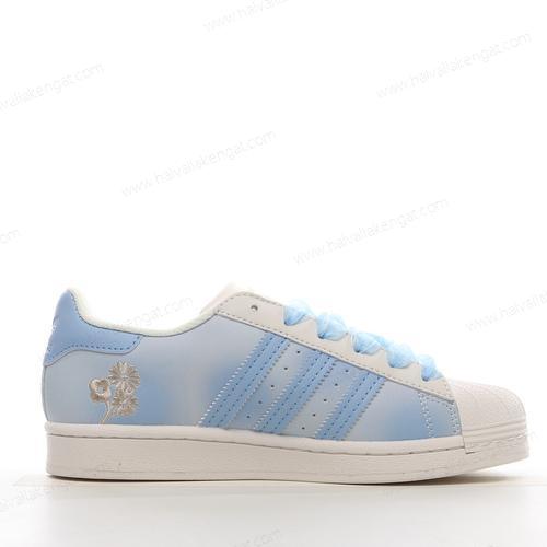 Adidas Superstar Herren/Damen Kengät ‘Valkoinen Harmaa Sininen’