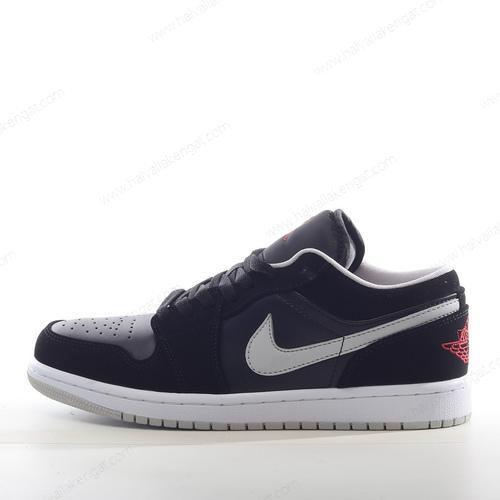 Nike Air Jordan 1 Low Herren/Damen Kengät ‘Musta Punainen Harmaa Valkoinen’ 553558-032