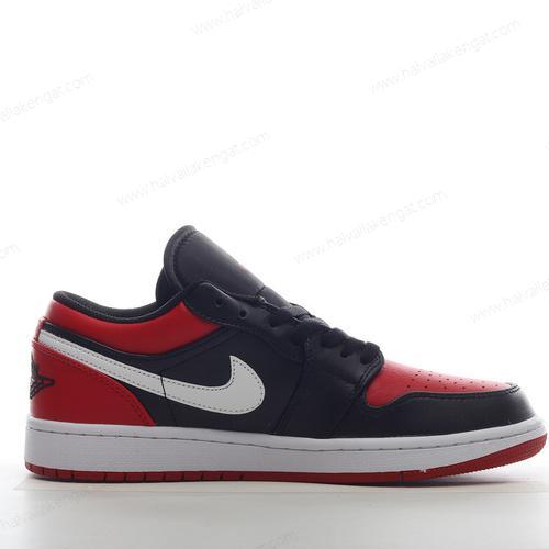 Nike Air Jordan 1 Low Herren/Damen Kengät ‘Musta Valkoinen Punainen’ 553560-066