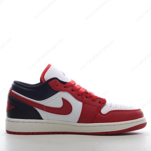 Nike Air Jordan 1 Low Herren/Damen Kengät ‘Valkoinen Musta Punainen’ 553558-163
