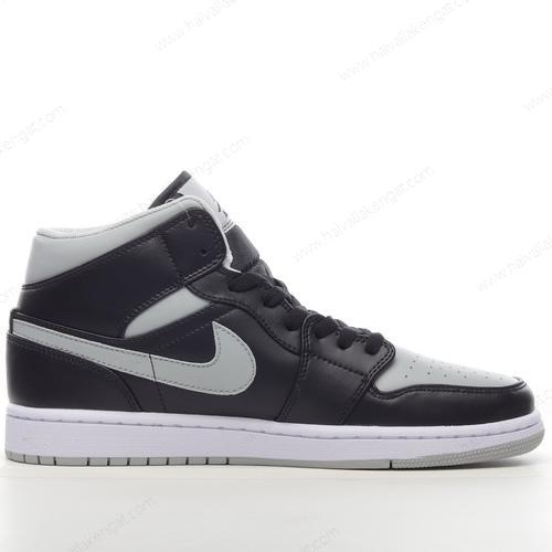 Nike Air Jordan 1 Mid Herren/Damen Kengät ‘Musta Harmaa Valkoinen’ BQ6472-007