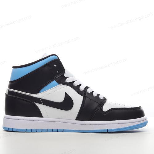 Nike Air Jordan 1 Mid Herren/Damen Kengät ‘Musta Sininen’ BQ6472-102