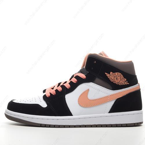 Nike Air Jordan 1 Mid Herren/Damen Kengät ‘Musta Vaaleanpunainen’ DH0210-100