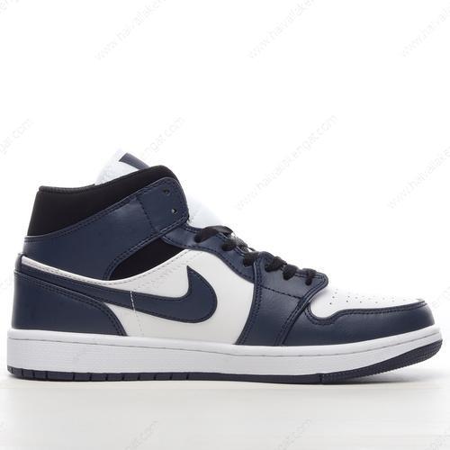 Nike Air Jordan 1 Mid Herren/Damen Kengät ‘Navy Musta’ 554724-411