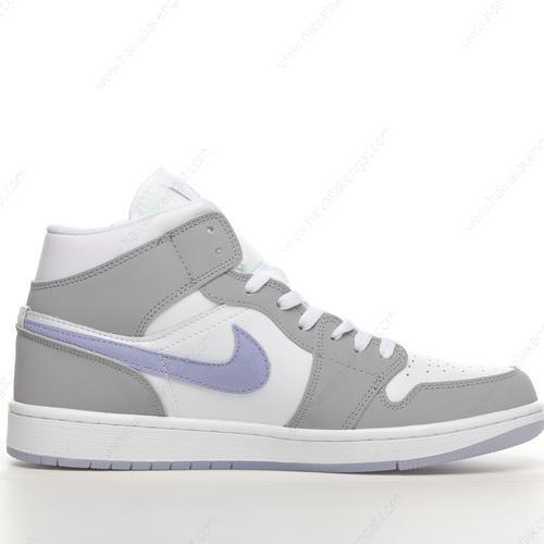 Nike Air Jordan 1 Mid Herren/Damen Kengät ‘Valkoinen Harmaa’ BQ6472-105
