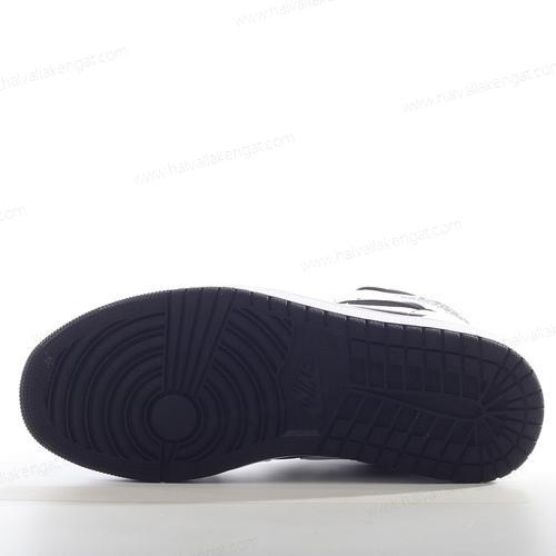 Nike Air Jordan 1 Mid Herren/Damen Kengät ‘Valkoinen Musta’ 554725-113
