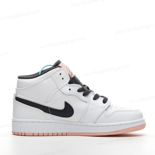 Nike Air Jordan 1 Mid Herren/Damen Kengät ‘Valkoinen Oranssi’ 554725-180