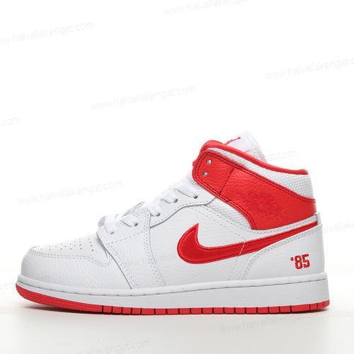 Nike Air Jordan 1 Mid Herren/Damen Kengät ‘Valkoinen Punainen’ DR6497-116