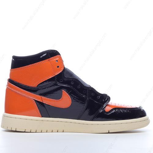 Nike Air Jordan 1 Retro High Herren/Damen Kengät ‘Musta Oranssi’ 555088-028