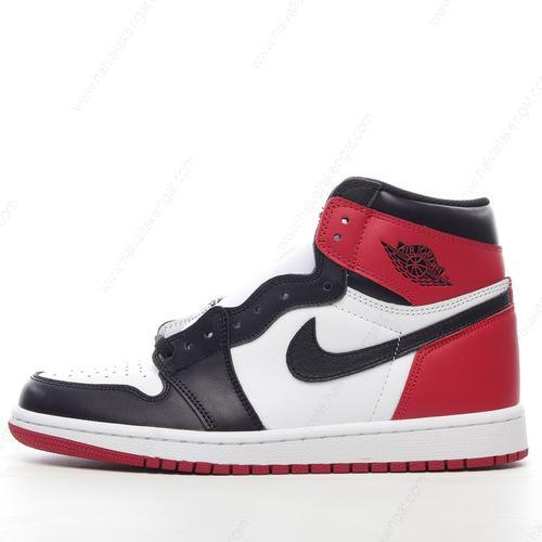 Nike Air Jordan 1 Retro High Herren/Damen Kengät ‘Musta Punainen Valkoinen’ 555088-184