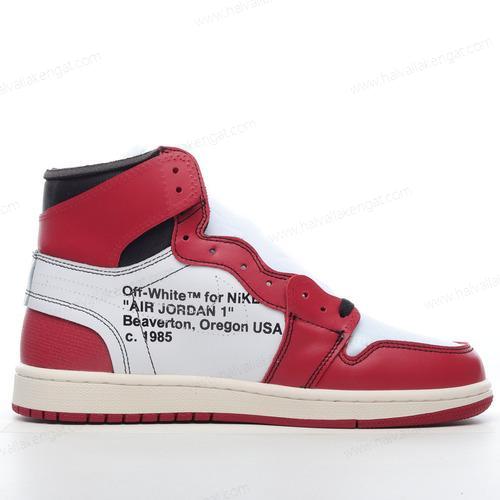 Nike Air Jordan 1 Retro High Herren/Damen Kengät ‘Musta Valkoinen Punainen’ AA3834-101