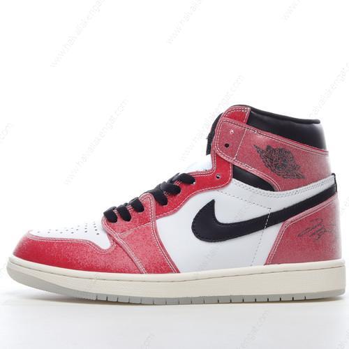 Nike Air Jordan 1 Retro High Herren/Damen Kengät ‘Musta Valkoinen Punainen’ DA2728-100
