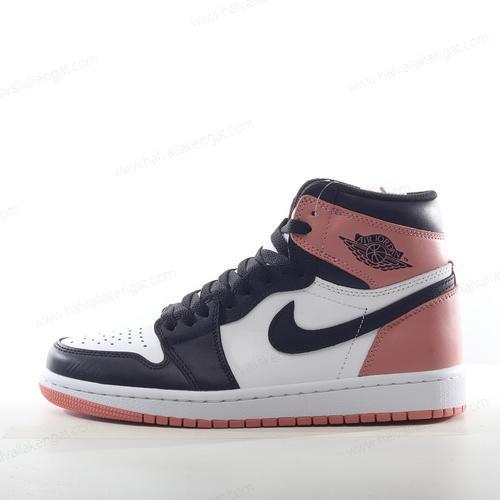 Nike Air Jordan 1 Retro High Herren/Damen Kengät ‘Vaaleanpunainen Valkoinen Musta’ 861428-101
