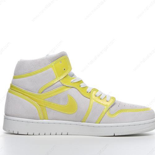 Nike Air Jordan 1 Retro High Herren/Damen Kengät ‘Valkoinen Keltainen Musta’ 555088-170