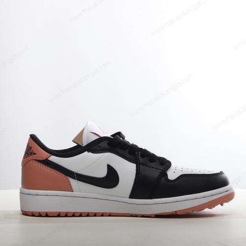Nike Air Jordan 1 Retro Low Golf Herren/Damen Kengät ‘Valkoinen Musta Vaaleanpunainen’ DD9315-106