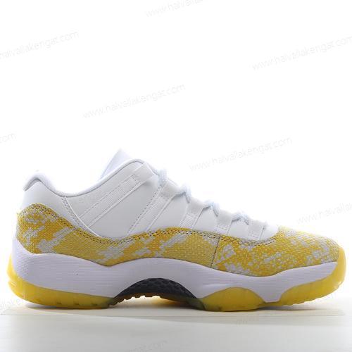 Nike Air Jordan 11 Low Herren/Damen Kengät ‘Valkoinen Keltainen’ AH7860-107