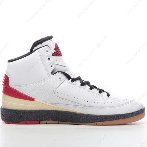 Nike Air Jordan 2 Mid SP x Off-White Herren/Damen Kengät ‘Valkoinen Punainen Harmaa Musta’ DJ4375-101