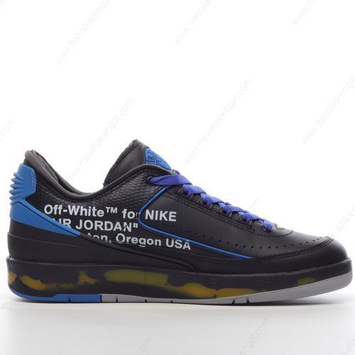 Nike Air Jordan 2 Retro Low SP x Off-White Herren/Damen Kengät ‘Musta Sininen Harmaa’ DJ4375-004