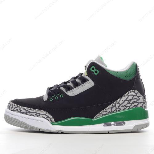 Nike Air Jordan 3 Retro Herren/Damen Kengät ‘Musta Vihreä’ 398614-030