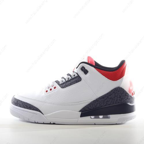 Nike Air Jordan 3 Retro Herren/Damen Kengät ‘Valkoinen Punainen Harmaa’ CZ6634-100