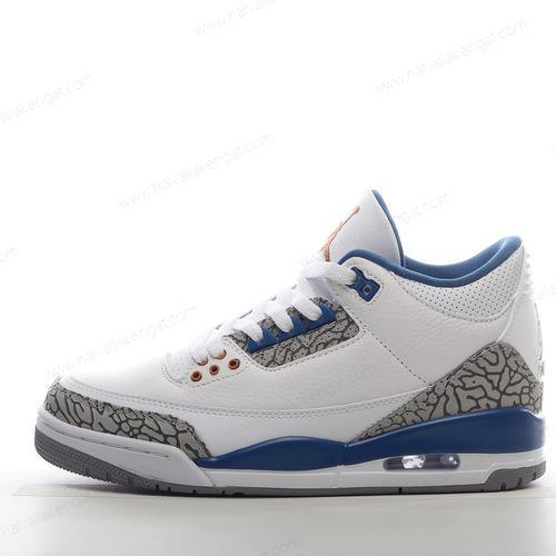 Nike Air Jordan 3 Retro Herren/Damen Kengät ‘Valkoinen Sininen Harmaa’ DM0967-148