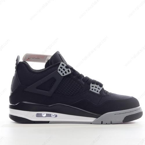 Nike Air Jordan 4 Retro Herren/Damen Kengät ‘Musta Harmaa Valkoinen’ DH7138-006