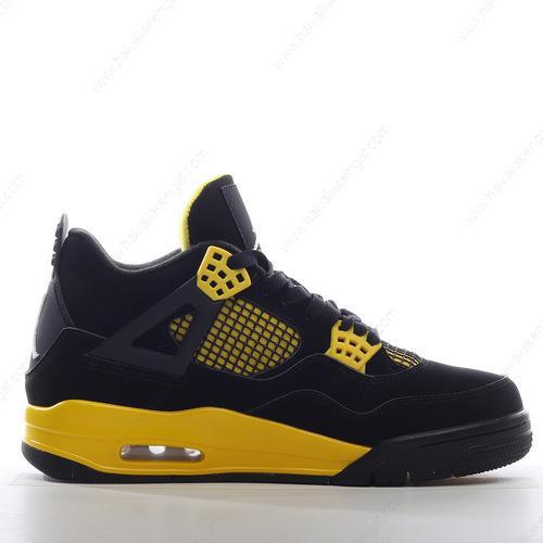 Nike Air Jordan 4 Retro Herren/Damen Kengät ‘Musta Keltainen’ 308497-008
