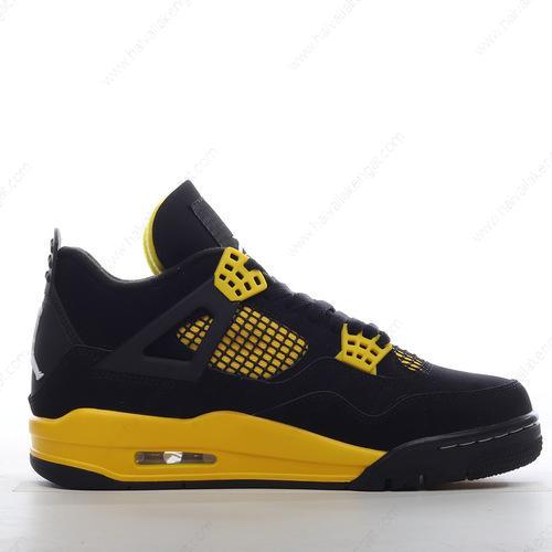 Nike Air Jordan 4 Retro Herren/Damen Kengät ‘Musta Keltainen’ DH6927-017