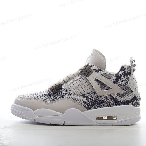 Nike Air Jordan 4 Retro Herren/Damen Kengät ‘Valkoinen Harmaa Musta’ 819139-030