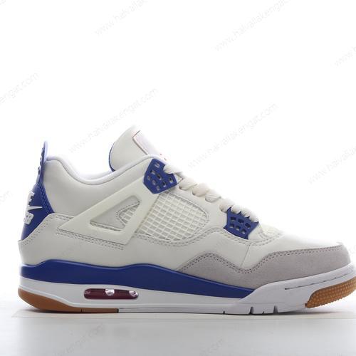 Nike Air Jordan 4 Retro Herren/Damen Kengät ‘Valkoinen Harmaa Sininen’ DR5415-102