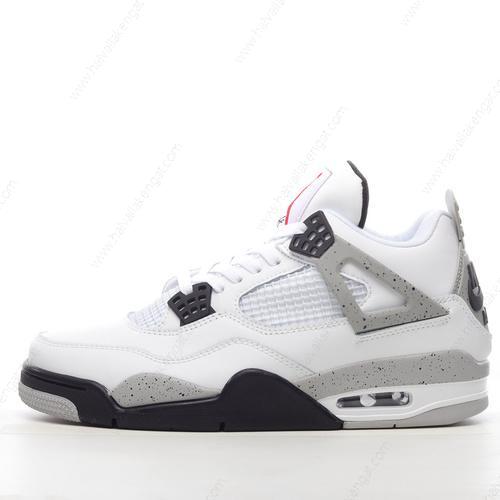 Nike Air Jordan 4 Retro Herren/Damen Kengät ‘Valkoinen Musta Harmaa’ 308497-103