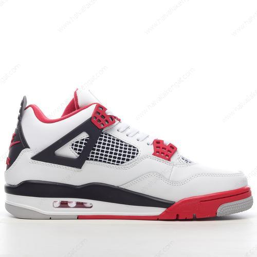 Nike Air Jordan 4 Retro Herren/Damen Kengät ‘Valkoinen Musta Harmaa Punainen’ DC7770-160