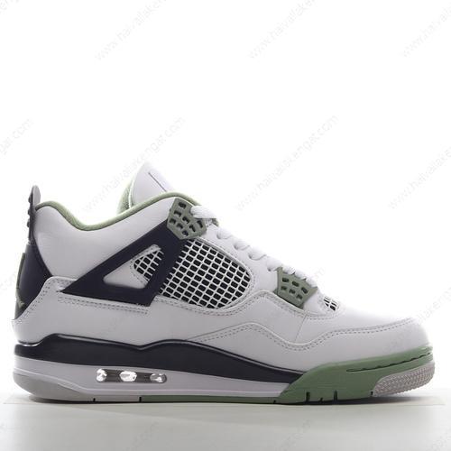 Nike Air Jordan 4 Retro Herren/Damen Kengät ‘Valkoinen Musta Vihreä’