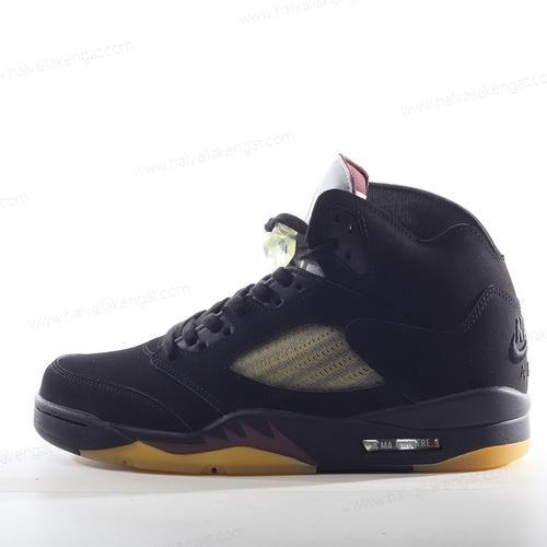 Nike Air Jordan 5 Retro Herren/Damen Kengät ‘Musta Hopea’ 136027-001