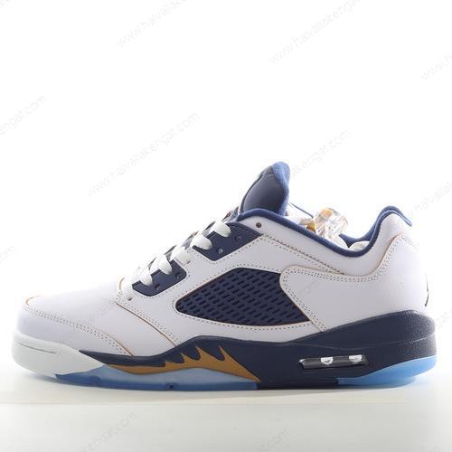 Nike Air Jordan 5 Retro Herren/Damen Kengät ‘Valkoinen Kulta Laivasto’ 819171-135