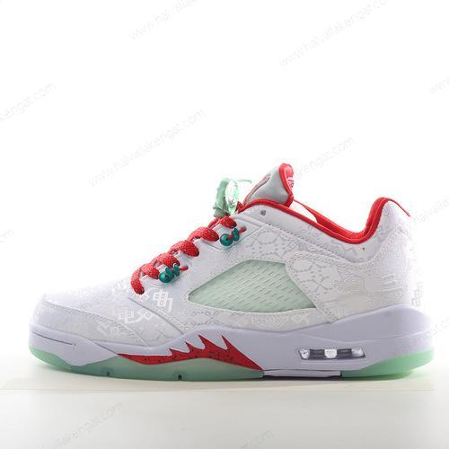 Nike Air Jordan 5 Retro Herren/Damen Kengät ‘Valkoinen Punainen Vihreä’