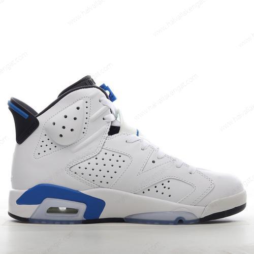 Nike Air Jordan 6 Retro Herren/Damen Kengät ‘Valkoinen Sininen Musta’ 384665-107
