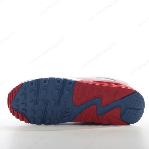 Nike Air Max 90 Herren/Damen Kengät ‘Harmaa Valkoinen Punainen’ DQ8235-001
