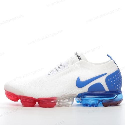 Nike Air VaporMax Flyknit Moc 2 Herren/Damen Kengät ‘Valkoinen Sininen Punainen’ AH7006-400