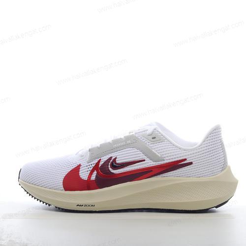 Nike Air Zoom Pegasus 40 Herren/Damen Kengät ‘Valkoinen Hopea Punainen’ FB7703-100