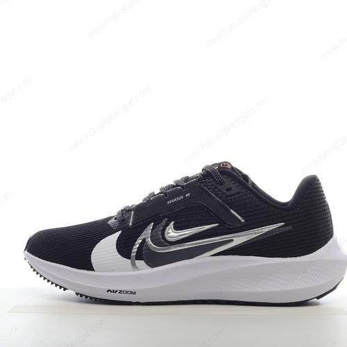 Nike Air Zoom Pegasus 40 Herren/Damen Kengät ‘Valkoinen Musta Hopea’ FB7179-001