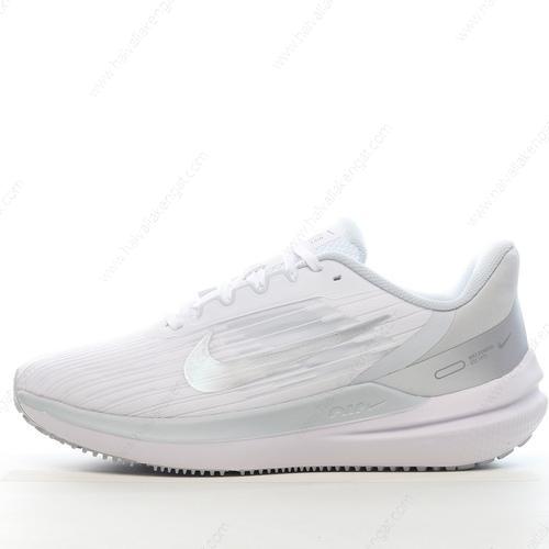 Nike Air Zoom Winflo 9 Herren/Damen Kengät ‘Valkoinen Hopea’ DD8686-100