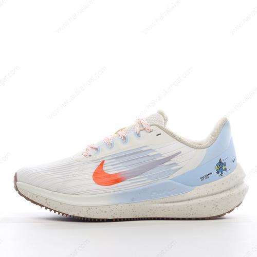 Nike Air Zoom Winflo 9 Herren/Damen Kengät ‘Valkoinen Sininen Oranssi’ DX6048-181