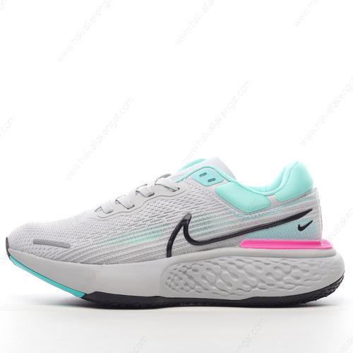 Nike Air ZoomX Invincible Run Flyknit Herren/Damen Kengät ‘Harmaa Syaani Vaaleanpunainen’ CT2228-003