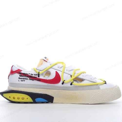 Nike Blazer Low x Off-White Herren/Damen Kengät ‘Valkoinen Punainen’ DH7863-100
