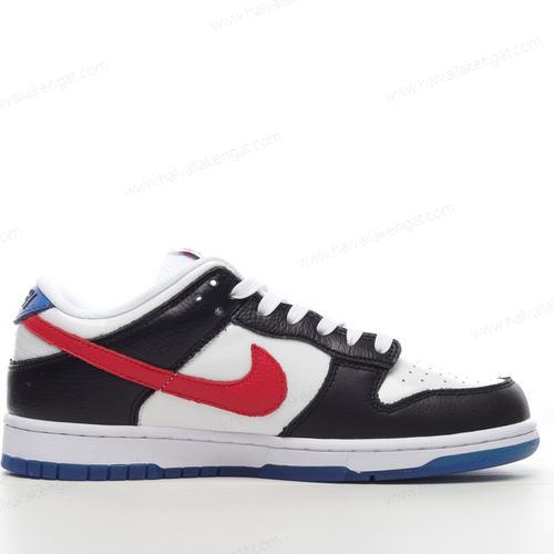 Nike Dunk Low Herren/Damen Kengät ‘Musta Valkoinen Punainen Sininen’ DM7708-100