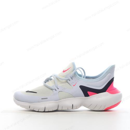 Nike Free RN 5 Herren/Damen Kengät ‘Valkoinen Musta Sininen’ AQ1316-101