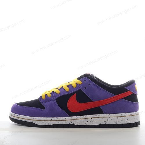Nike SB Dunk Low Herren/Damen Kengät ‘Musta Violetti Keltainen Punainen’ BQ6817-008